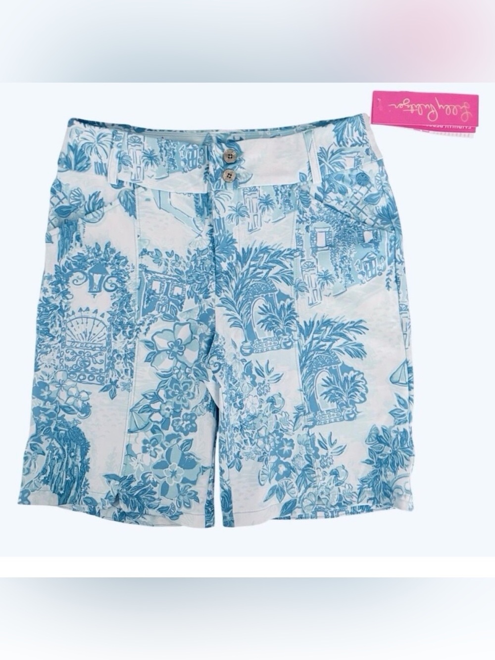 Lilly Pulitzer 2 NWT Bettina Golf Shorts Toile Me About It Luxletic Bermuda